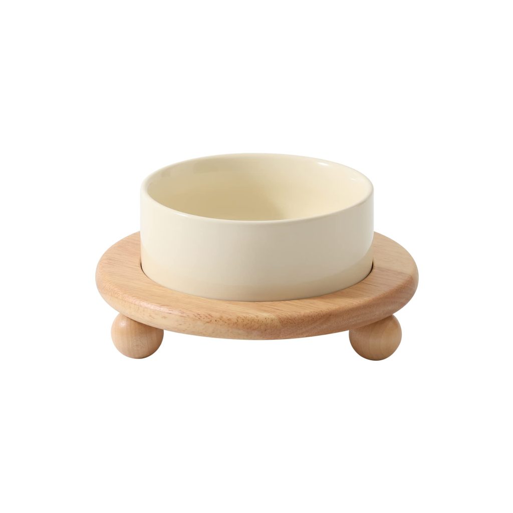 Havniva Ceramic Elevated Cat Food and Water Bowl