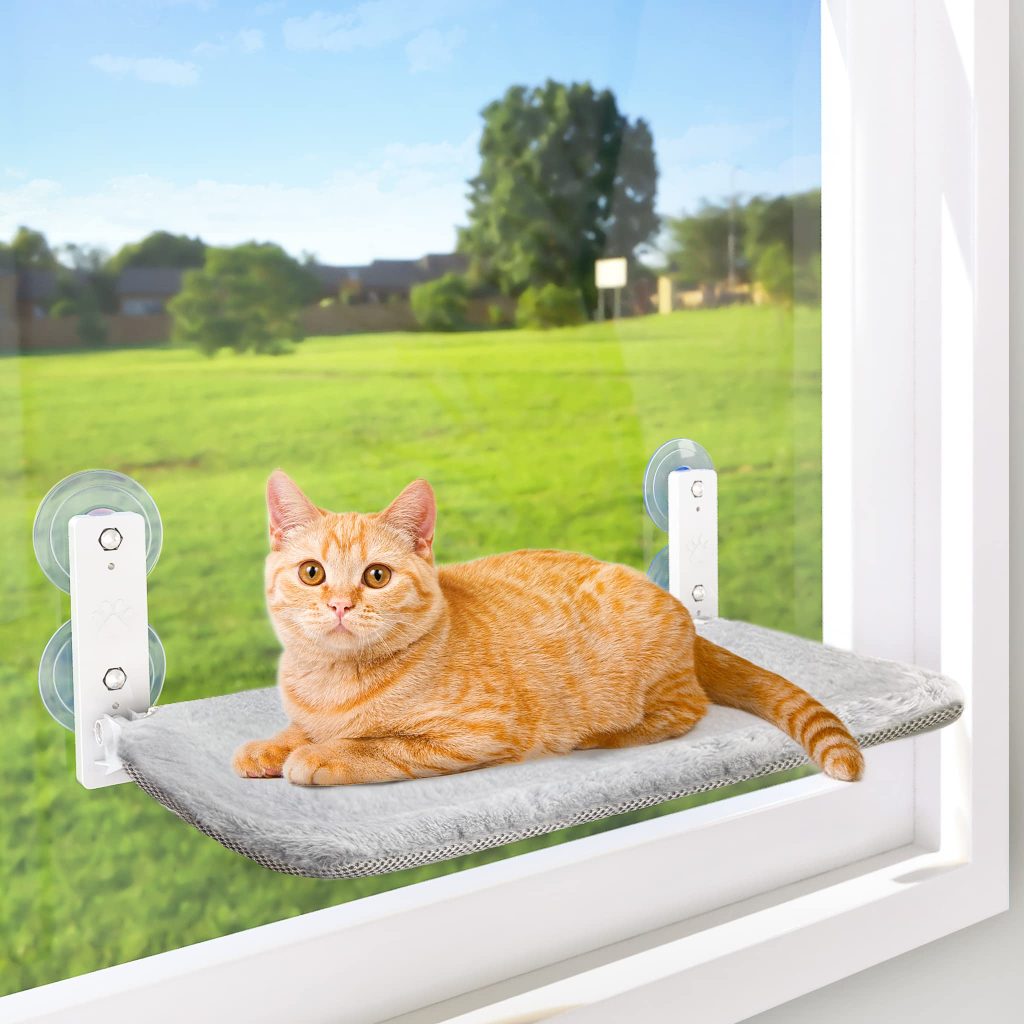 "AMOSIJOY Cordless Cat Window Perch"