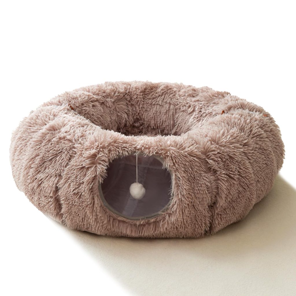 HIPIPET Winter Plush Cat Tunnel